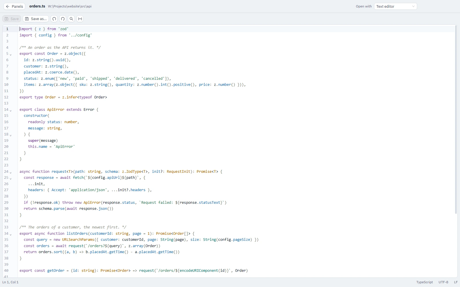 Text editor